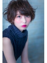 エルデ ナインズ ヘアー スタンド 川口店(elde 9's HAIR STAND)&nbsp;11ワイドバング&モーブカラーのワンサイドくびれミディ風ヘア
