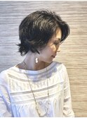 【feliette】黒髪ショートに抜け感パーマ