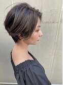白髪ぼかしハイライト/脱白髪染め/小顔くびれショート/北千住s3