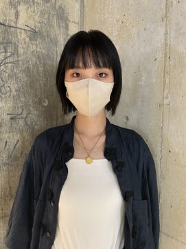 リブロ(liblo) 黒髪ボブ/ウェットスタイル/シースルーバング/U24