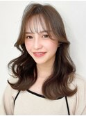 １０代２０代３０代小顔ヘア韓国ヘアフェミニンショコラアッシュ
