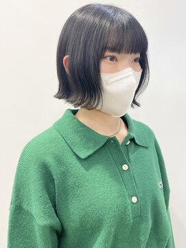 モリオフロムロンドン 松戸店(Morio from London) 【松戸　石山】黒髪外ハネミニボブ前髪あり10代20代30代