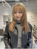 【中澤彩乃】顔まわりレイヤーカットフルバング前髪ブリーチ