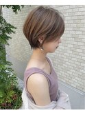 ショート 白髪ぼかしハイライト