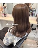 【yumi】sheer beige #w132