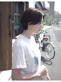 前髪長めくびれショート