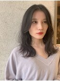黒髪☆ミディアムヘア☆韓国ヘア