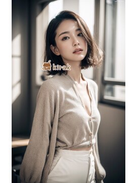 キラク(kirak) 弾力ウェーブミディ