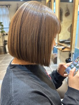 ヘアーメイク ロン(Ron) くびれ×ストレート×長め前髪×ワンカール  20代30代40代