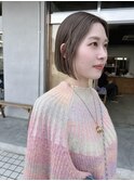 ぱつっとボブ/タッセルボブ/ベージュ