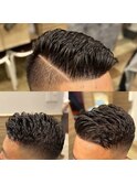セット簡単アイロンパーマ震災刈りハイスキンフェード