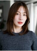 ☆フェミニンロング大人かわいいぱっつん前髪レイヤーカット小顔