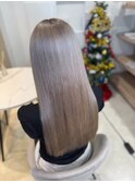ホワイトグレージュデジタルパーマミルクティーベージュ