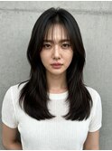 レイヤーボブヘアカラーバレイヤージュ50代くるみちゃんヘア