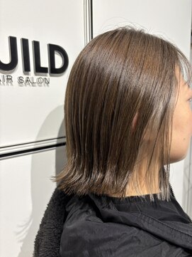 ギルド 東久留米店(GUILD) オリーブブラウンの外ハネボブ