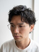 ワンワンオー バーバーショップ 長浜店(@110 BARBER SHOP)&nbsp;大人センターパート×ニュアンスパーマショート