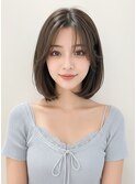 夏カラーブリーチなし/内巻きボブフレンチバング顔周りp北浦和