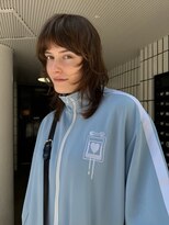 ナヌーク ダイカンヤマ(nanuk daikanyama) ハッシュカットミディアムレイヤーウルフレイヤーブラウンカラー