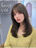 韓国風ミディアムレイヤー×ダークグレージュ/大宮