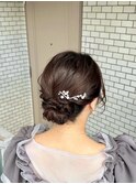 シニヨン ボブヘアセット &nbsp;お呼ばれヘア 参列ヘア イベントヘア