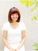 ラフな抜け感が可愛い♪小顔ミディボブスタイル☆