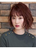 ２０代３０代４０代大人かわいい小顔ひし形ふんわりボブ