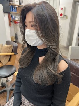 アリュウル 表参道 青山(Allure) 上品韓国くびれデジタルパーマくすみブルーテラコッタ/千葉