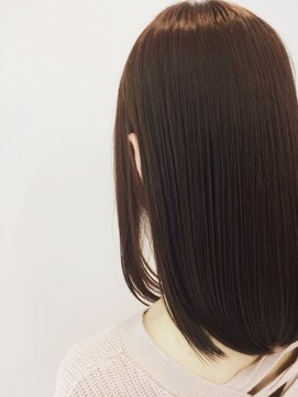 エヌプラス(N+) 黒髪グラデヘアーオリーブグレー小顔に見せるヘアココアベージュ