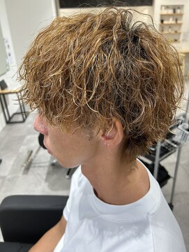 ヒュイル バイ ニアウ(Hwyl by Niau) メンズマッシュツイストスパイラルパーマニュアンスパーマ眉毛