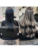 《シールエクステ》silver　highlight
