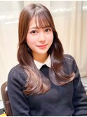 大人可愛い20代30代40代インナーカラー小顔ウルフレイヤーボブ