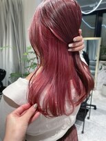 ゼストソエル(ZEST soell)&nbsp;ブリーチ インナーカラー ピンクカラー ピンクブラウン