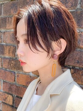 ノイ(noi) ショートカットショートボブミルクティーベージュカラー前髪あり