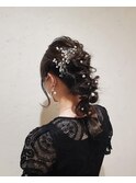 巻き下ろしポニーテール