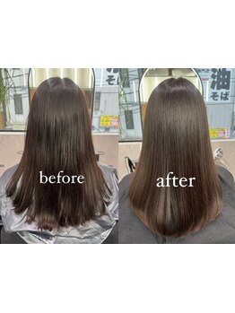 立川駅徒歩3分◆1人1人のクセ・ダメージに合った薬剤をセレクト♪柔らかい自然なストレートで艶髪を表現