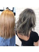 ラックスビーギャラリー なんば駅前店(LUXBE GALLERY)&nbsp;＊津村＊style by LUXBE＊モテ髪♪軽やかセミディ☆before&after