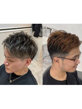 上質な時間が過ごせる半個室/個室VIPルームをご用意。ラフな束感を意識したスタイルで男前度UP◆