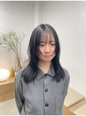 ブルーブラック×顔まわりレイヤー