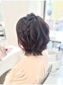 編みたらしダウンスタイル
