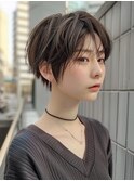 イメチェン 外ハネ ボブ 美髪 ワイドバング ブルーブラック