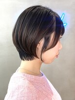 ロンドアジュール 横浜(Lond azur)&nbsp;イメチェン外ハネボブ美髪ワイドバングレイヤーショート/横浜