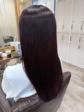 ラボヌールヘアーノーブル 新越谷店(La Bonheur hair noble) 極上髪質改善/美髪ストレート/ボルドー【美髪】【イメチェン】