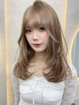 ルノン(LUNON) ホワイトグレージュミニウルフチェリーブラウンデジタルパーマ