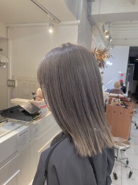 ネオリーブカフ 鶴ヶ峰店(Neolive caff) グレージュ　ダブルカラー　ハイトーン