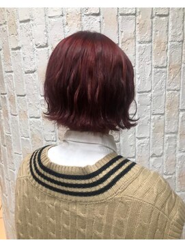 ヘアークリアー 草加 ふんわりガーリー×チェリーレッド
