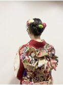 成人式着付け サイドシニヨン