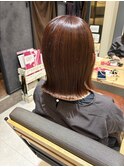 【kum川越】ピンクブラウン×ボブ