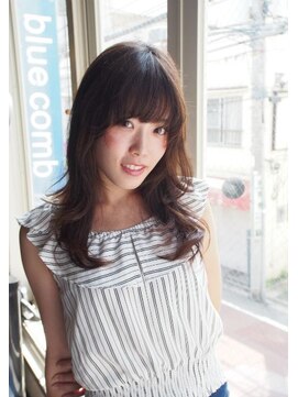 ブルーコーム 荏原中延店(blue comb) 【blue comb】ナチュラルゆらぎセミロング