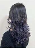 毛先パープル☆グラデーション