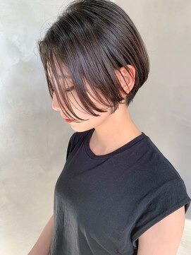 テトヘアー(teto hair) コスメストレート、ショートボブ、グレージュ、透け感カラー